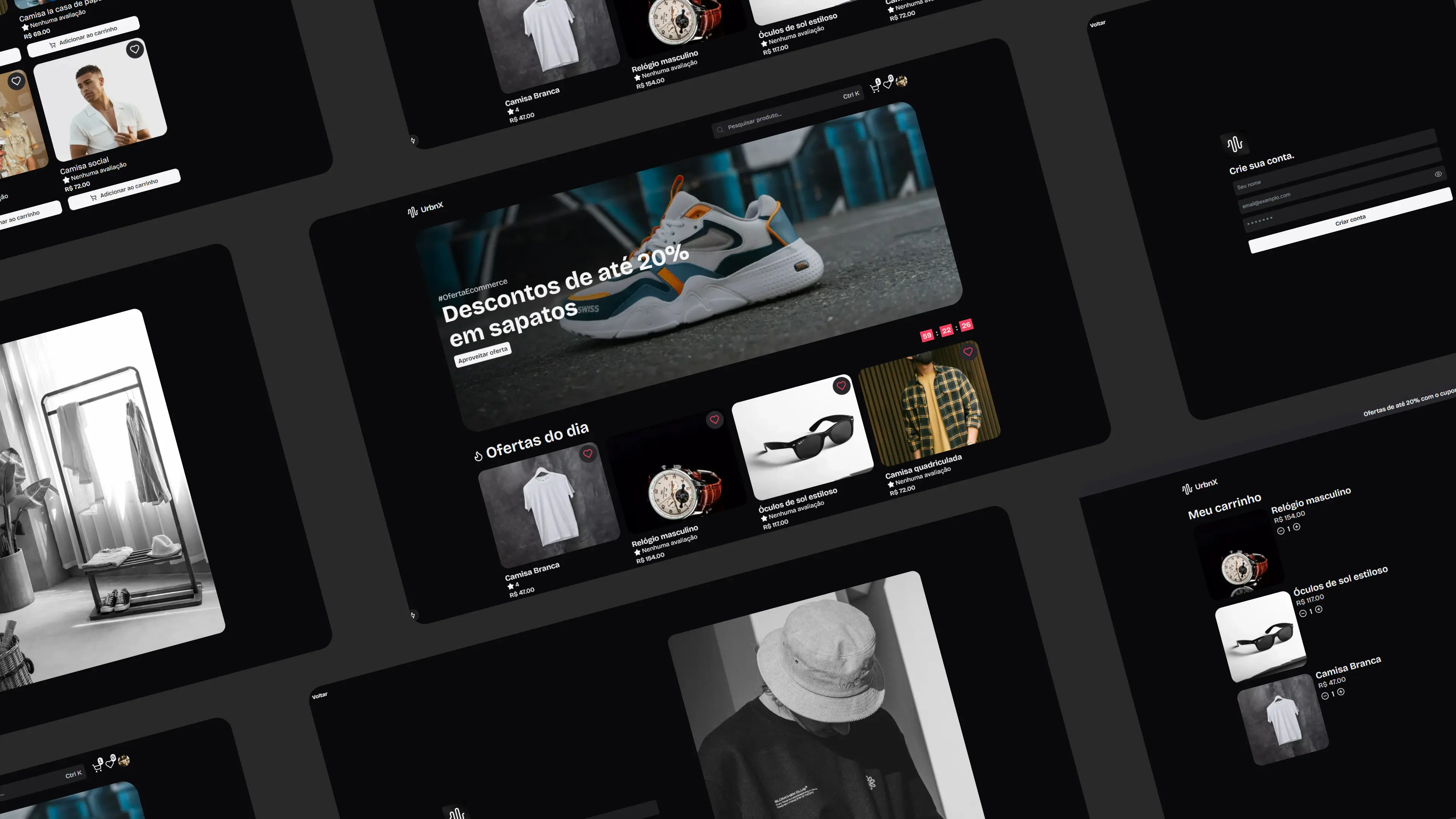 Banner projeto UrbnX - ecommerce de moda